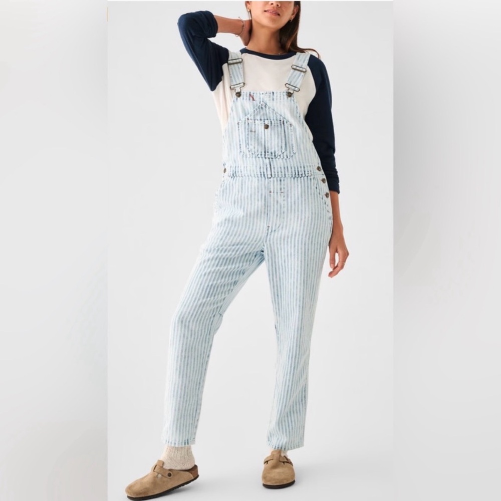 Faherty Denim Overalls Size Small